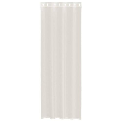 Voile-gardiner med øskner 2 stk. 140x300 cm cremefarvet
