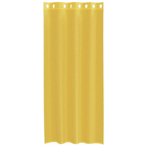 Voile-gardiner med øskner 2 stk. gul
