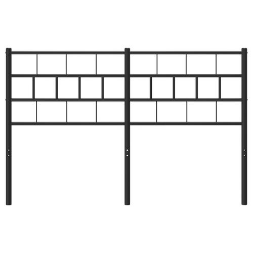 Sengegavl 140 cm metal sort
