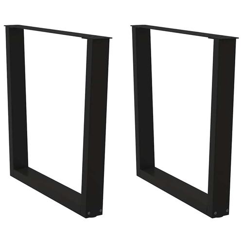 Spisebordsben V-form 2 stk Sort 80x(72-73,3) cm Stål