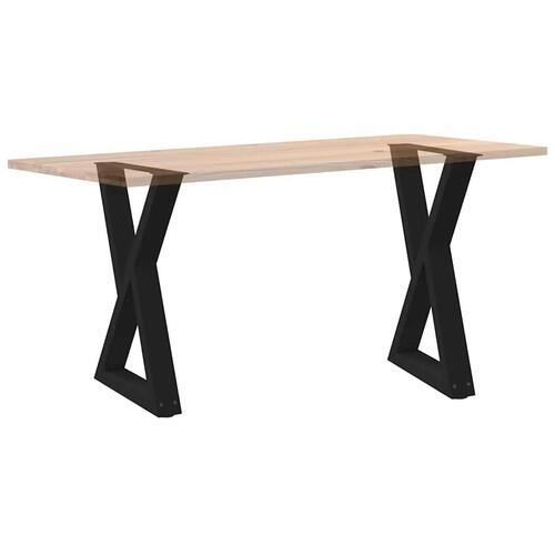 Spisebordsben 2 stk Sort 60x(72-73,3) cm Stål