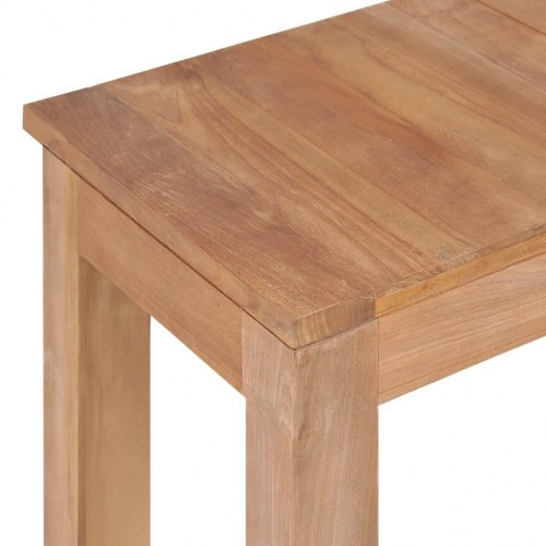Konsolbord i massivt teaktræ med en naturlig finish 110 x 35 x 76 cm
