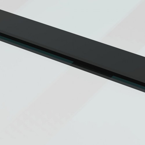 Skydedør med hardwaresæt 76 × 205 cm - ESG glas, sort
