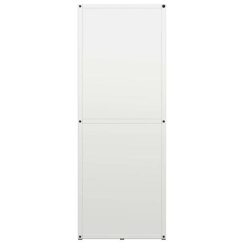 Brændestativ 40x30x80 cm koldvalset stål hvid