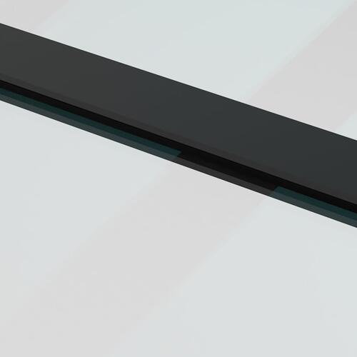 Skydedør med hardwaresæt 90x205 cm ESG glas sort