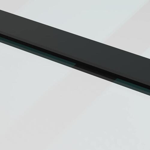 Skydedør med hardwaresæt 90x205 cm ESG glas sort