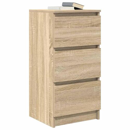 Skænk 37,5x35x76 cm konstrueret træ røget egetræsfarve
