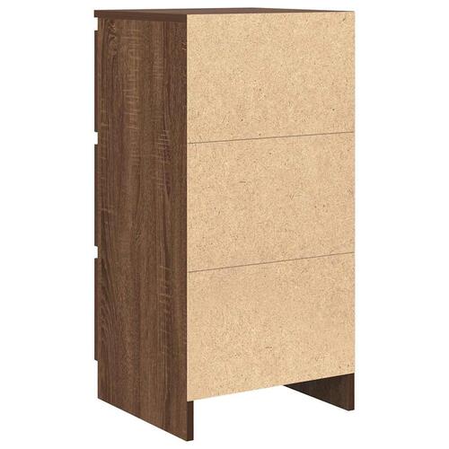 Skænk 37,5x35x76 cm konstrueret træ brun egetræsfarve