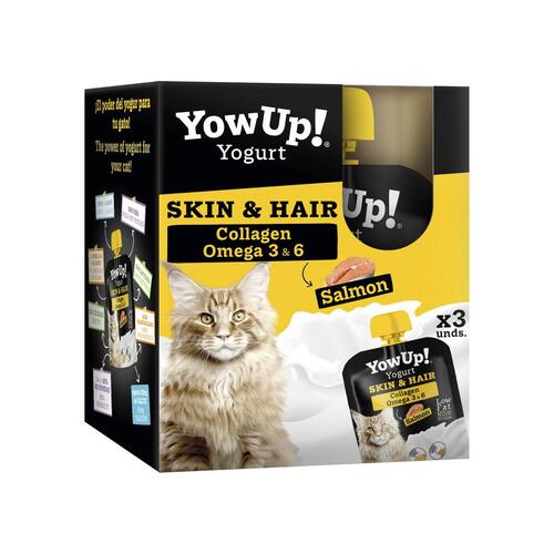 Kattemad YowUp Skin & Hair Laksefarvet 3 enheder