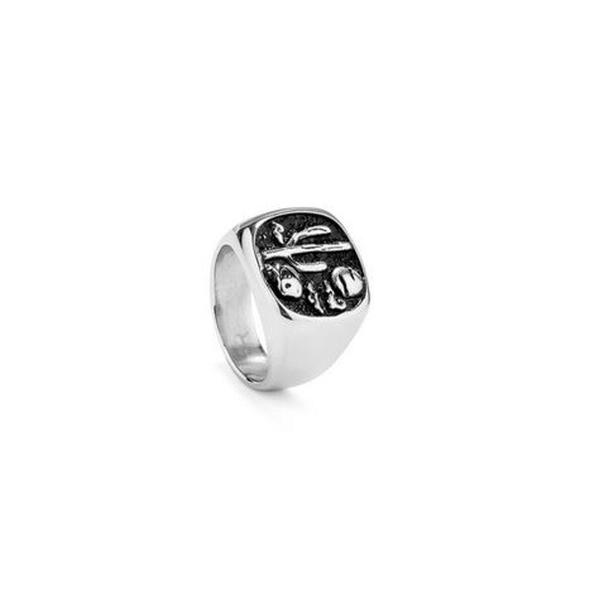 Radiant herre ring - sølvfarvet signet, str. 22