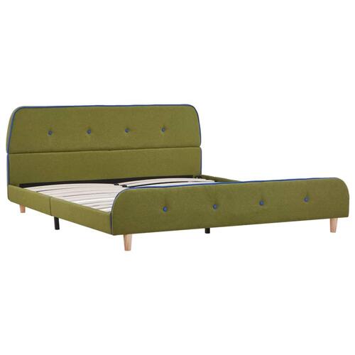 Sengeramme uden madras 135x190 cm stof grøn
