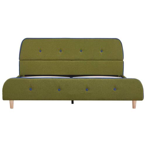 Sengeramme uden madras 135x190 cm stof grøn