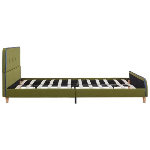 Sengeramme uden madras 135x190 cm stof grøn