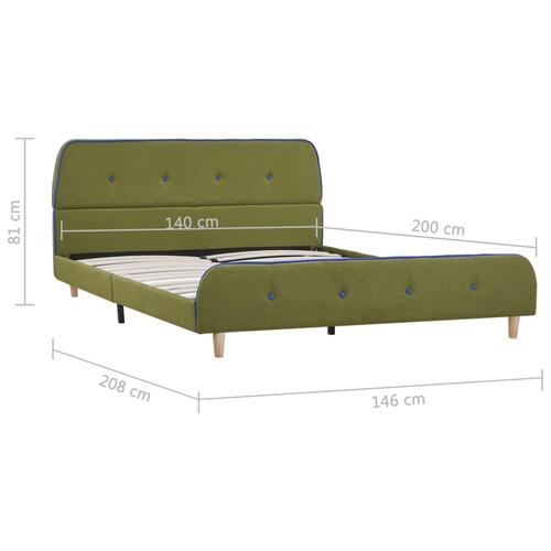 Sengeramme uden madras 135x190 cm stof grøn