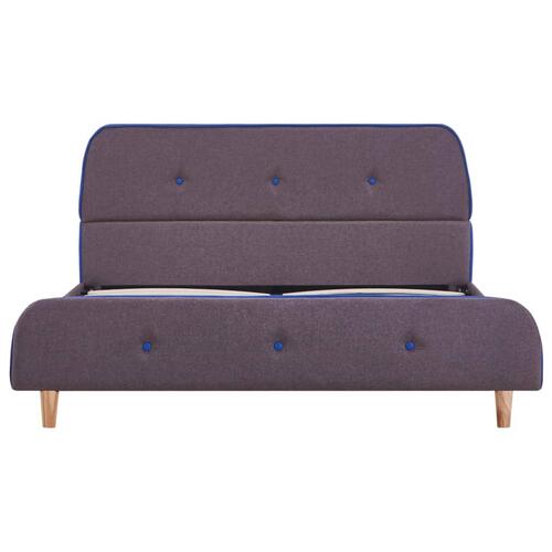 Sengeramme uden madras 135x190 cm stof gråbrun