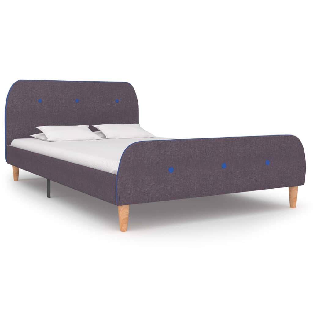 Sengeramme uden madras 120x190 cm stof gråbrun