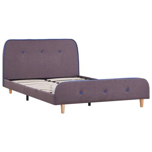 Sengeramme uden madras 120x190 cm stof gråbrun