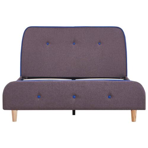 Sengeramme uden madras 120x190 cm stof gråbrun