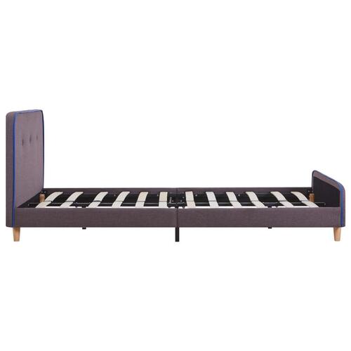 Sengeramme uden madras 120x190 cm stof gråbrun