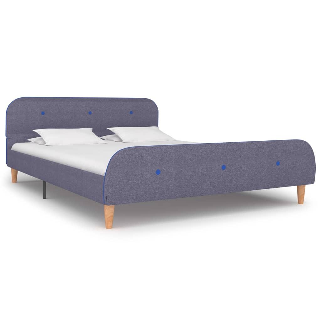 Sengeramme uden madras 135x190 cm stof lysegrå