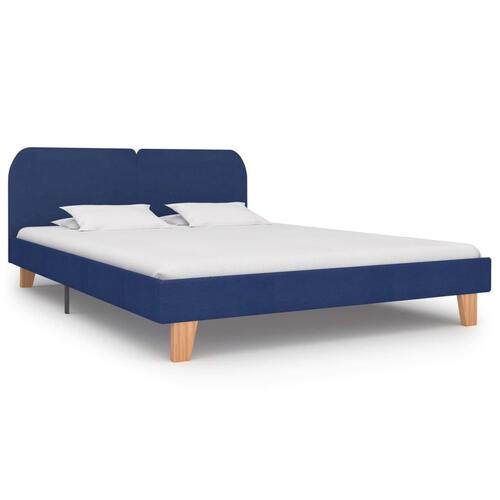 Sengeramme uden madras 150x200 cm stof blå