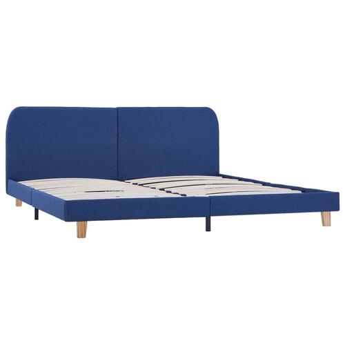 Sengeramme uden madras 150x200 cm stof blå