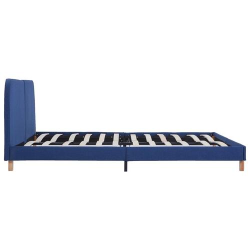 Sengeramme uden madras 150x200 cm stof blå