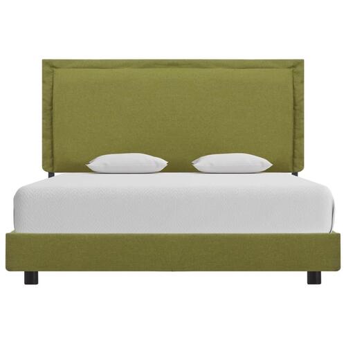 Sengeramme uden madras 135x190 cm stof grøn
