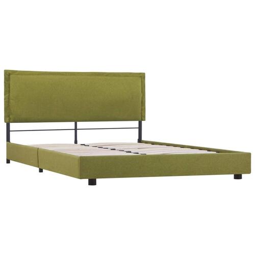 Sengeramme uden madras 135x190 cm stof grøn