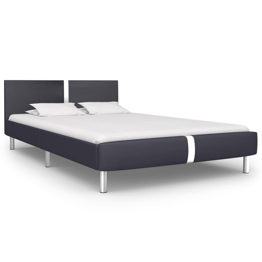 Sengestel uden madras 135x190 cm kunstlæder sort