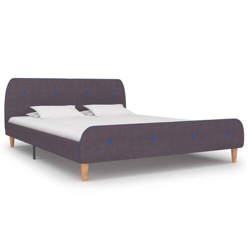 Sengeramme uden madras 150x200 cm stof gråbrun