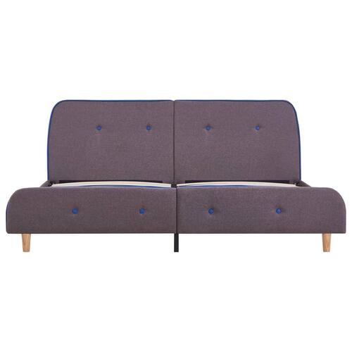 Sengeramme uden madras 150x200 cm stof gråbrun