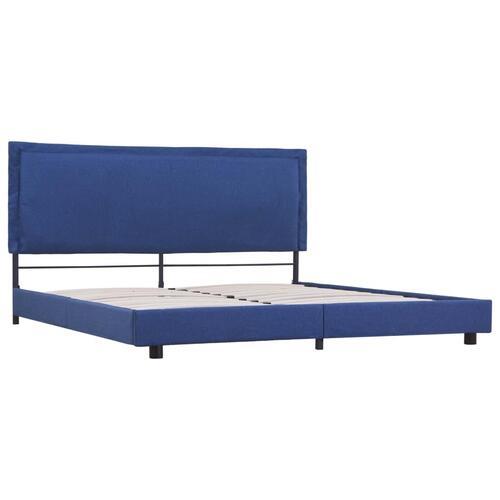 Sengeramme uden madras 150x200 cm stof blå