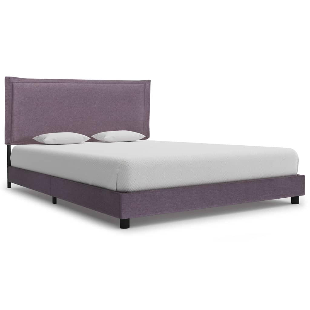 Sengeramme uden madras 135x190 cm stof gråbrun