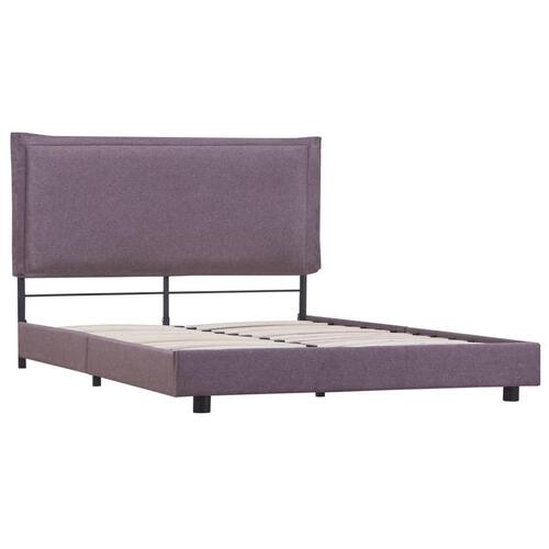 Sengeramme uden madras 135x190 cm stof gråbrun