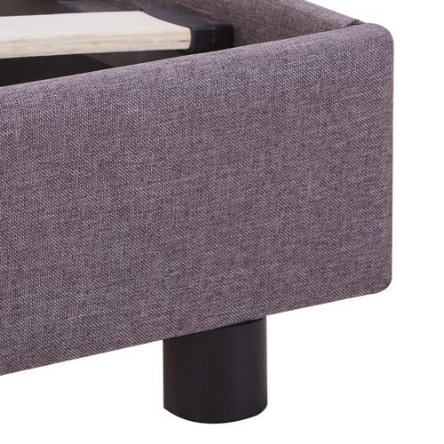 Sengeramme uden madras 135x190 cm stof gråbrun