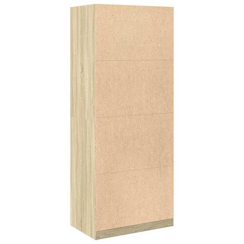 Klædeskab 80x50x200 cm konstrueret træ sonoma-eg