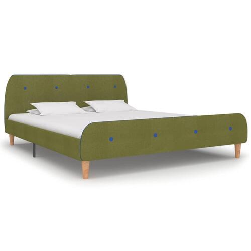 Sengeramme uden madras 150x200 cm stof grøn
