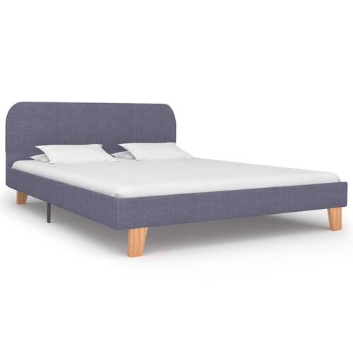 Sengeramme uden madras 135x190 cm stof lysegrå