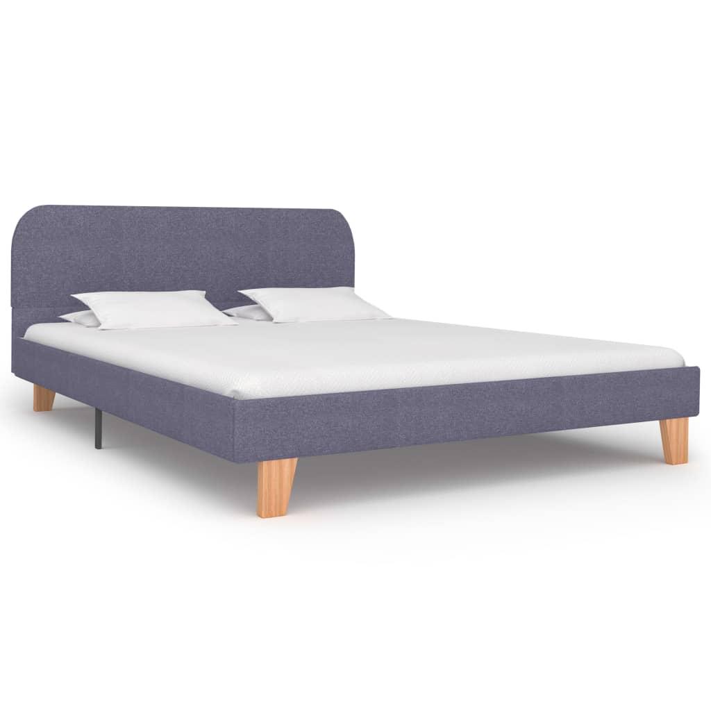 Sengeramme uden madras 135x190 cm stof lysegrå