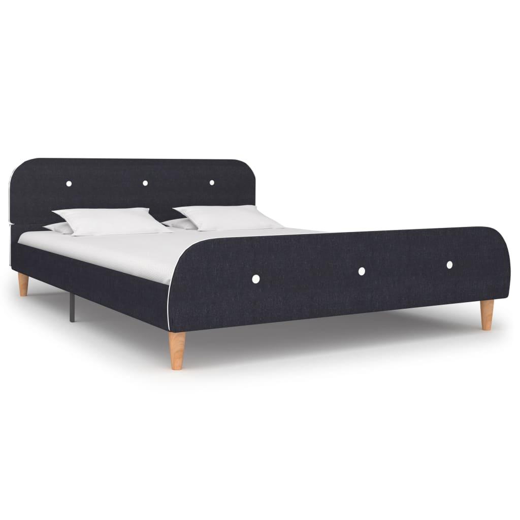 Sengeramme uden madras 135x190 cm stof mørkegrå