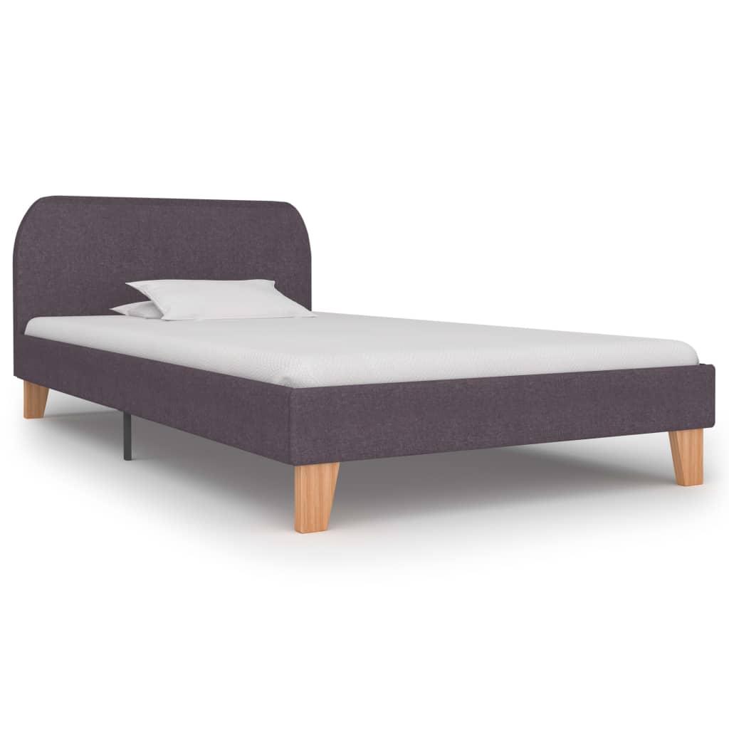 Sengeramme uden madras 90x190 cm stof gråbrun