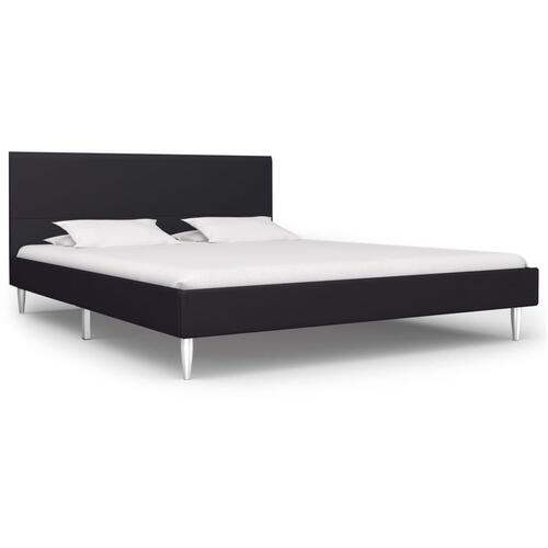Sengeramme uden madras 135x190 cm stof sort