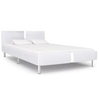 Sengestel uden madras 135x190 cm kunstlæder hvid