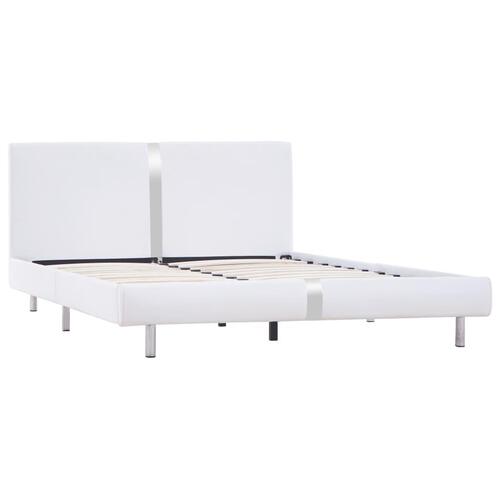Sengestel uden madras 135x190 cm kunstlæder hvid
