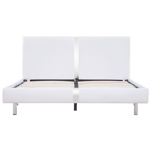 Sengestel uden madras 135x190 cm kunstlæder hvid