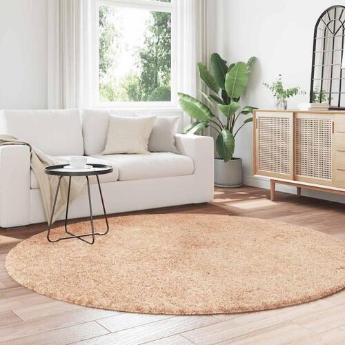Shaggy gulvtæppe NAVARRA 200x200 cm høje luv polyester beige