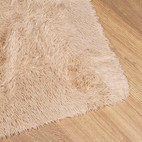 Shaggy gulvtæppe NAVARRA 160x230 cm høje luv polyester beige
