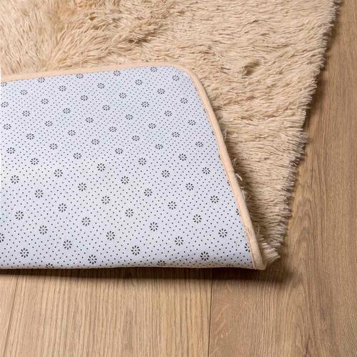 Shaggy gulvtæppe NAVARRA 160x230 cm høje luv polyester beige