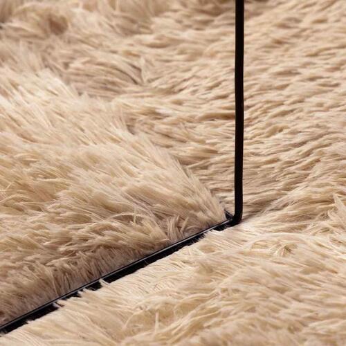 Shaggy gulvtæppe NAVARRA 160x230 cm høje luv polyester beige